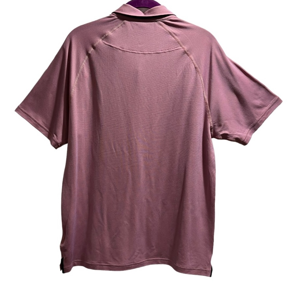 Rhone Mens Delta Pique Short Sleeve Polo Shirt Color Razzy/Misty Rose Sz Med - Picture 12 of 16